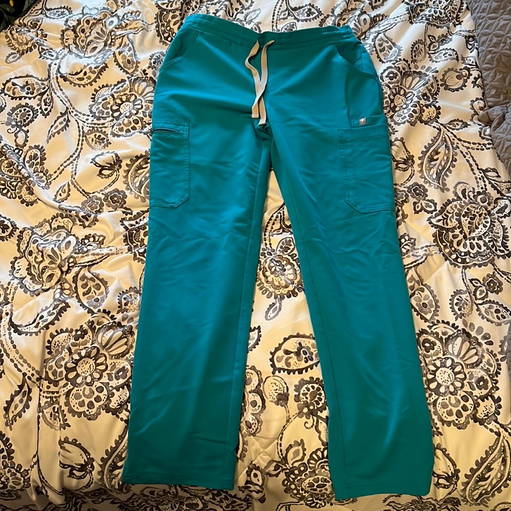 Teal Yola™ - Petite Skinny Scrub Pants